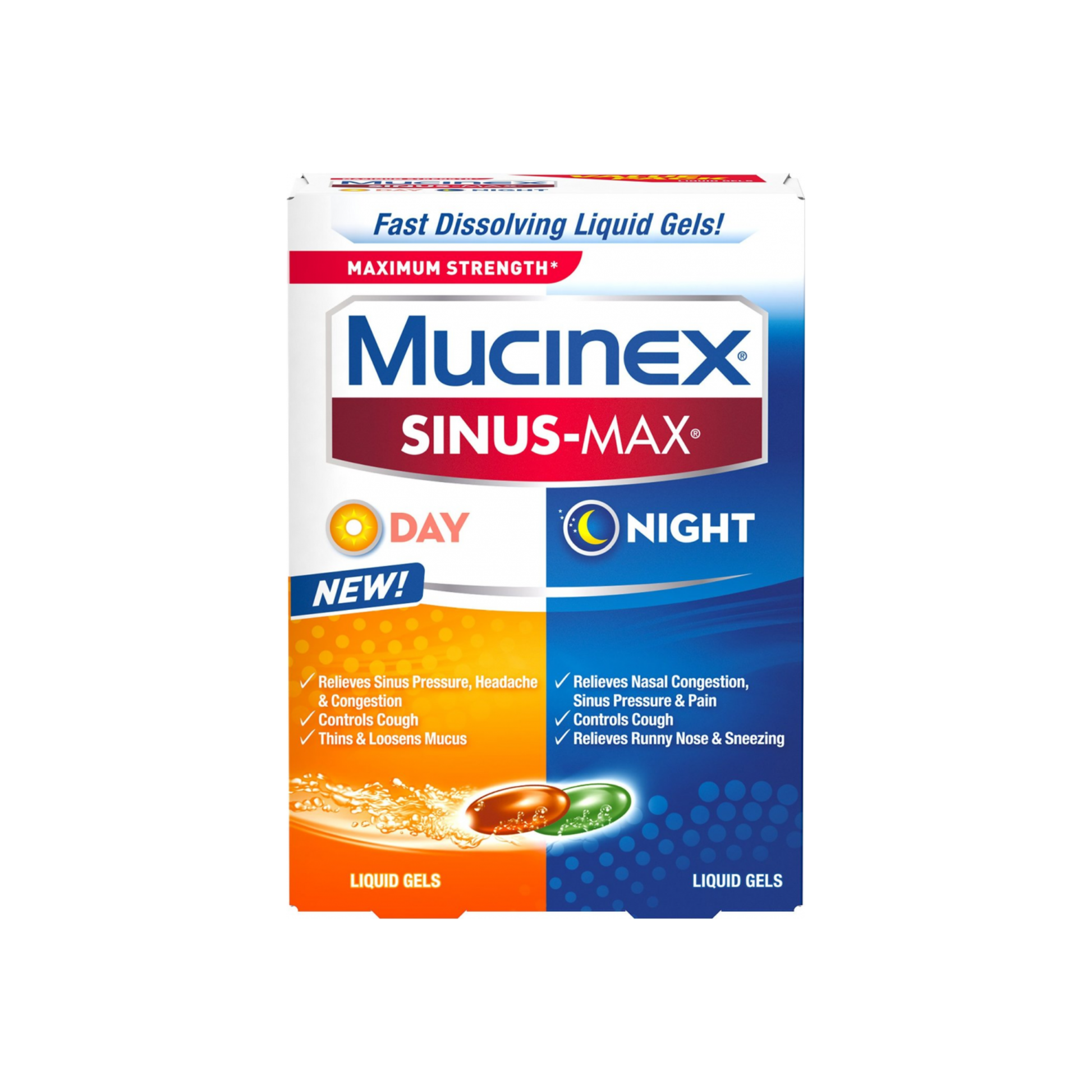 Mucinex Sinus-Max Max Strength Day & Night Liquid Gels 24 Ea