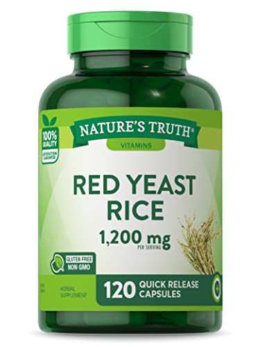 Red Yeast Rice 1200 Mg Capsules 120 Count Non-Gmo, Gluten Free By Nature'S Truth