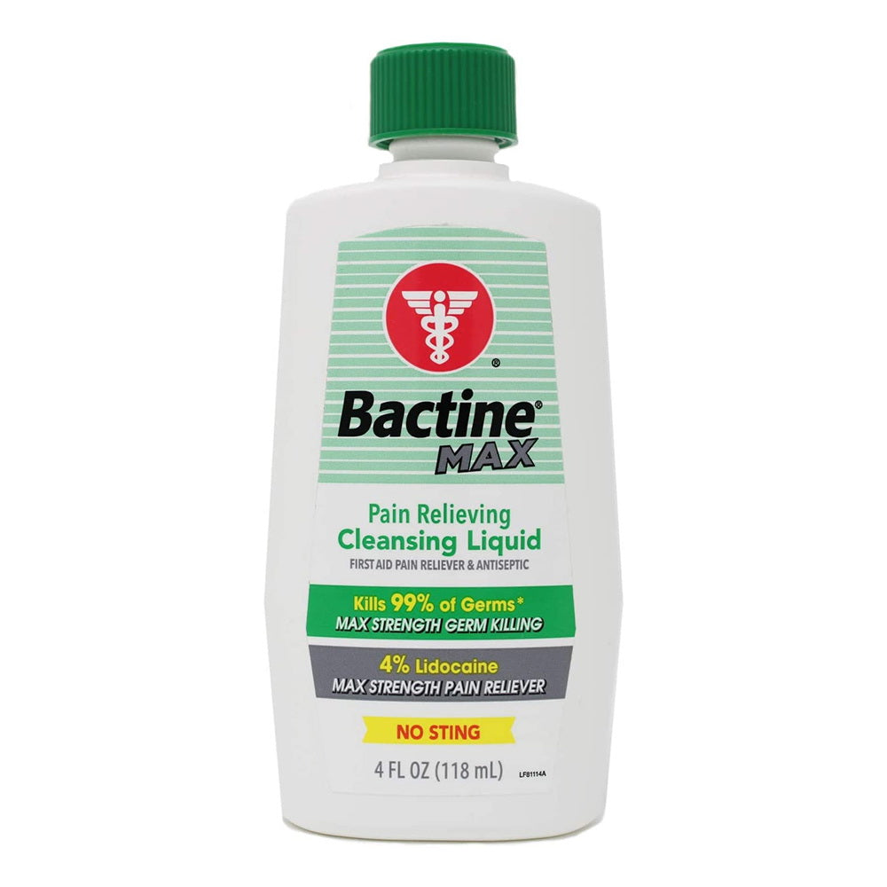 Bactine Max Pain Relieving Cleansing Liquid, Green - 4 Oz
