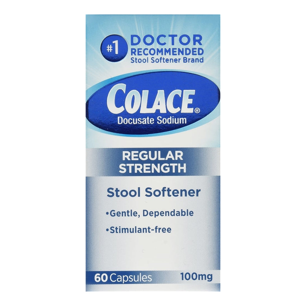 Colace Stool Softner 100Mg Laxative Capsules - 60 Ea