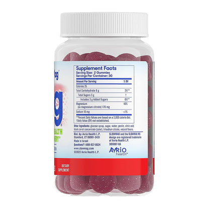 SlowMag Mg Muscle Health Care+ Recovery Gummies, Magnesium Citrate In 60Ct