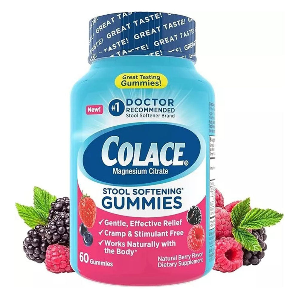 Colace Stool Softener Gummies Constipation Relief - 60 Ct