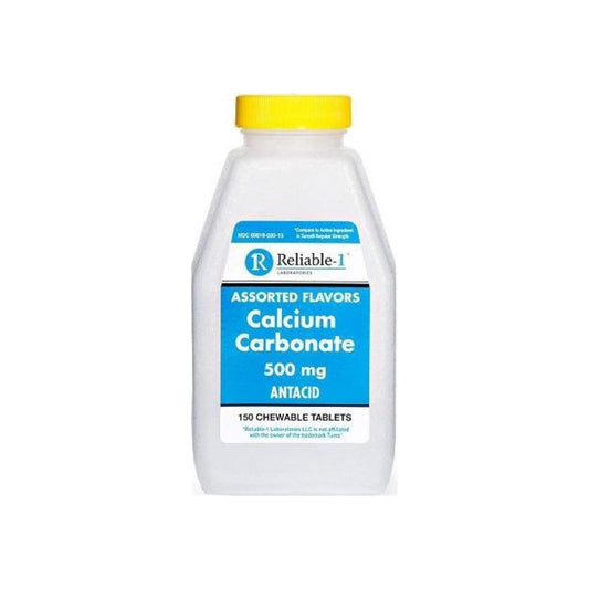Reliable 1 Calcium Carbonate Antacid Supplement 500 Mg - 150 Ea