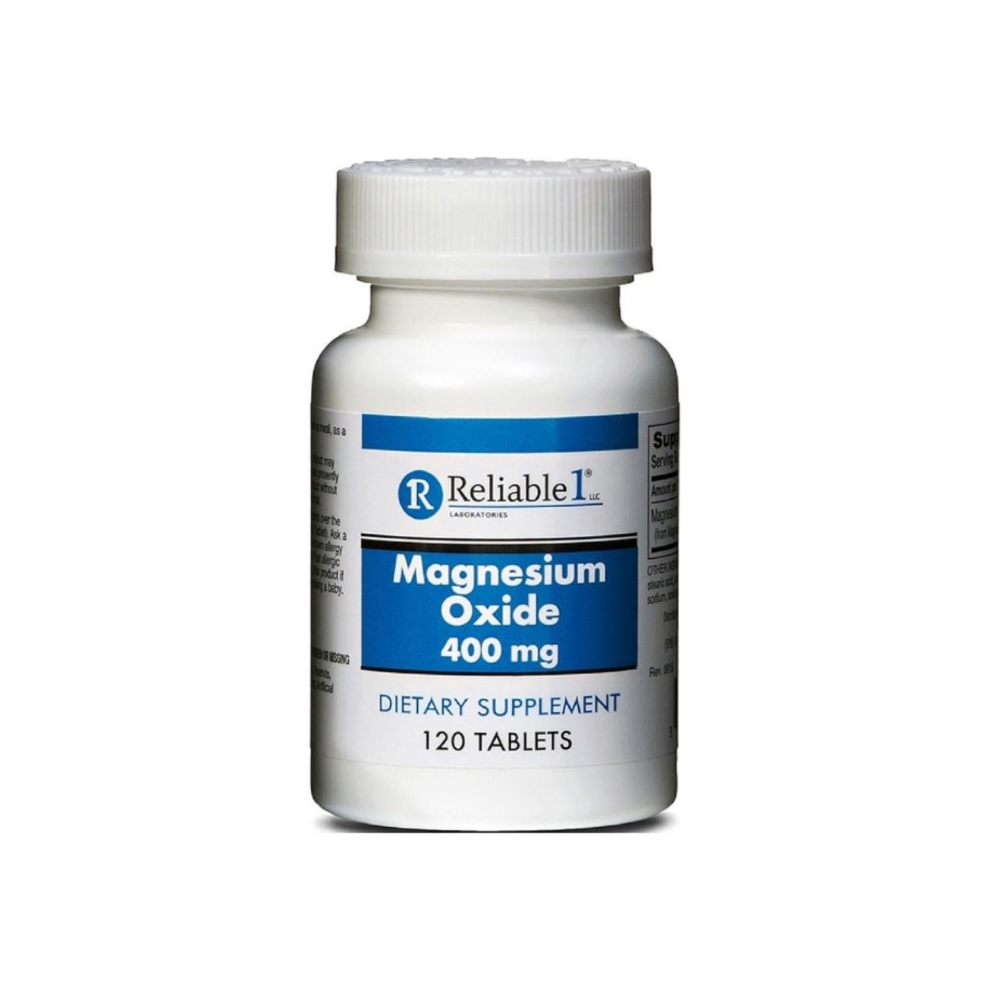 Reliable 1 Magnesium Oxide 400 Mg Dietary Supplement Tablets - 120 Ea