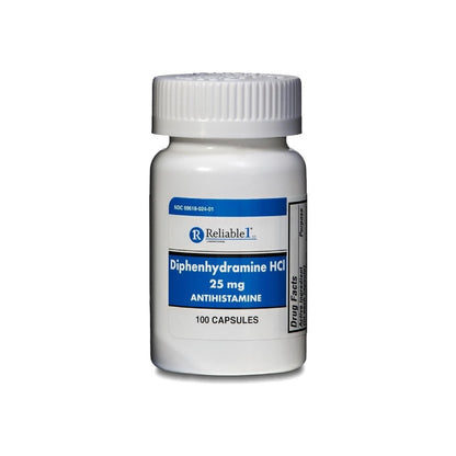 Reliable 1 Diphenhydramine Hci 25Mg Antihistamine - 100 Ea
