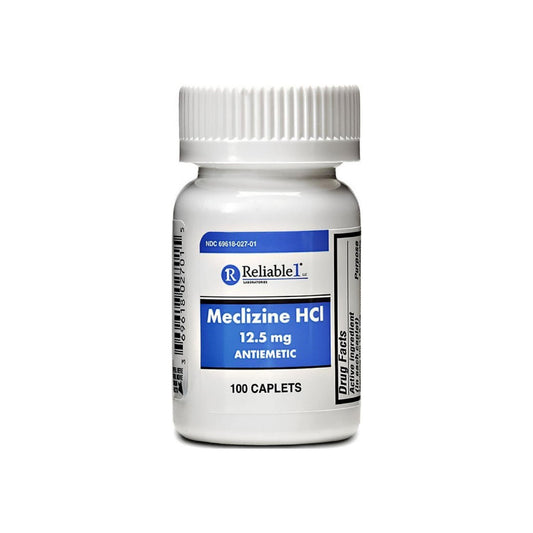 Reliable 1 Meclizine Hcl 12.5Mg Caplets - 100 Ea