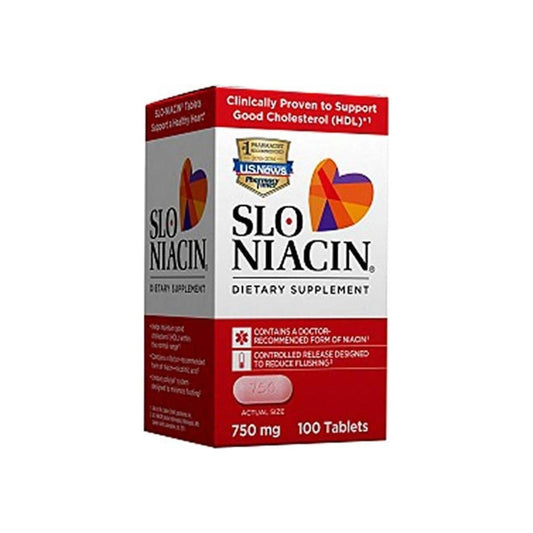 Slo-Niacin 750 Mg Support Good Cholesterol Dietary Supplement, 100 Ea