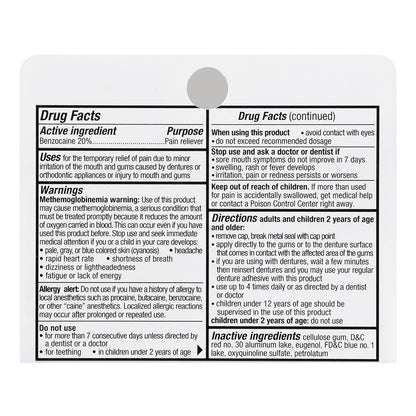 Benzodent Denture Pain Relieving Cream - 0.25 Oz