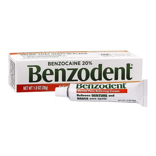 Benzodent Dental Pain Relieving Cream Topical Anesthetic - 1 Oz