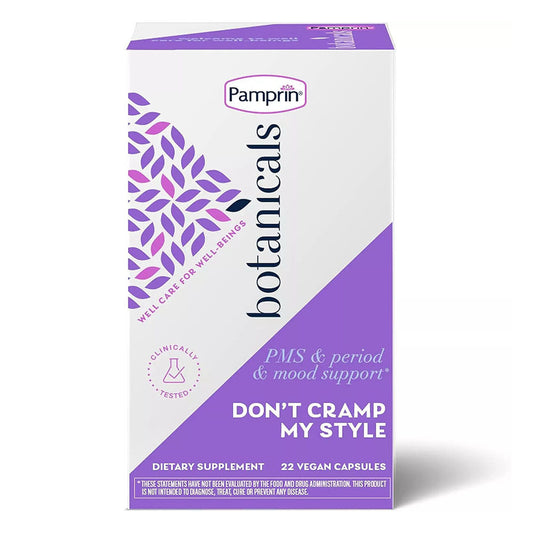 Pamprin Botanicals For Pms & Period Support, Holistic Relief For Cramps, 22 Ct