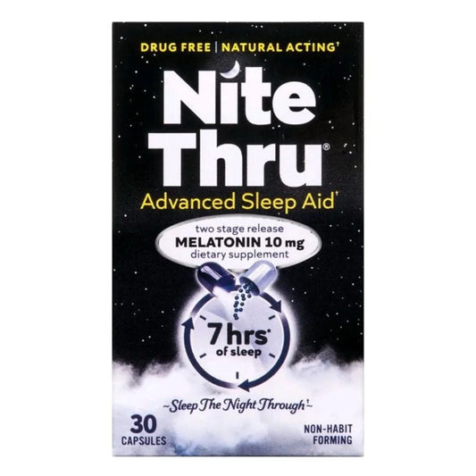 Nite Thru Advanced Sleep Aid Melatonin 10 mg - 30 Caps