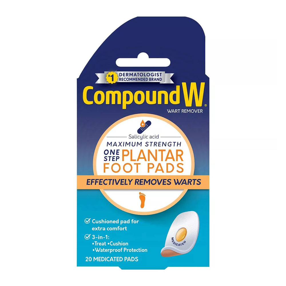 Compound W 1-Step Plantar Wart Remover Pads - 20 Ea