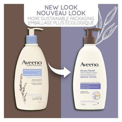 Aveeno Stress Relief Moisturizing Body Lotion With Lavender, 18 Fl Oz