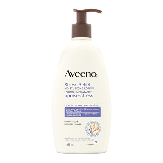 Aveeno Stress Relief Moisturizing Body Lotion With Lavender, 18 Fl Oz