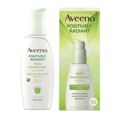 Aveeno, Active Naturals, Positively Radiant, Daily Moisturizer, Spf 30, 2.5 Fl Oz
