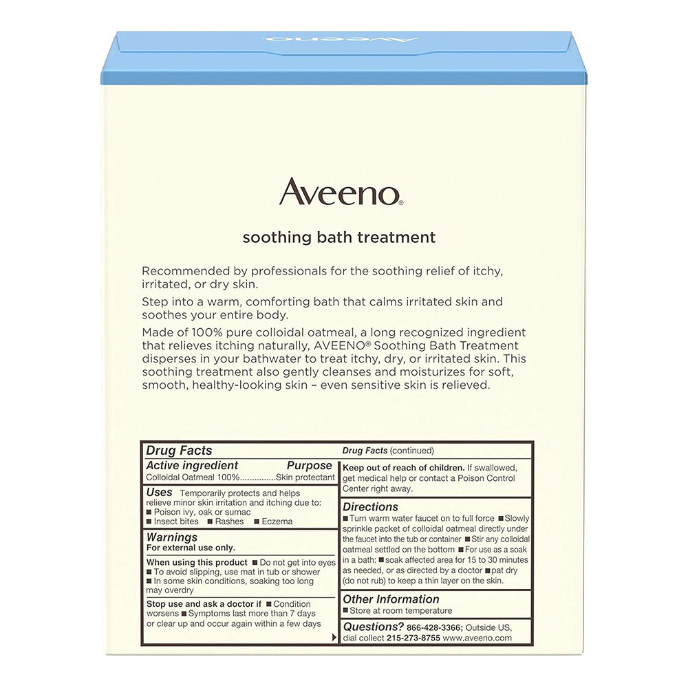 Aveeno Soothing Bath Treatment, Single Use Packets - 8 Ea