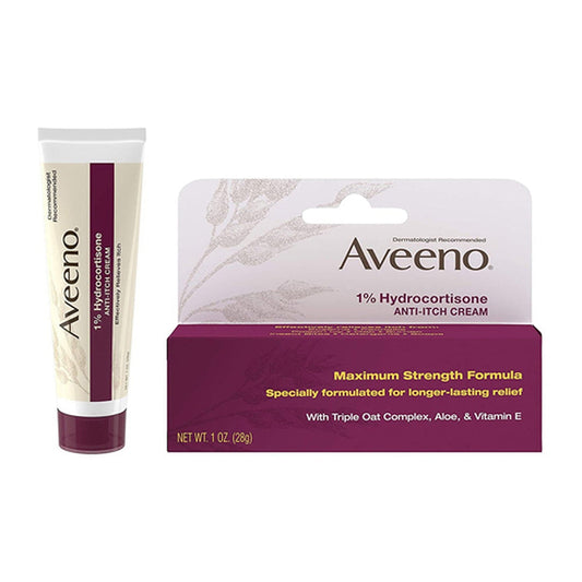 Aveeno Maximum Strength 1% Hydrocortisone Anti-Itch Cream, 1 Oz