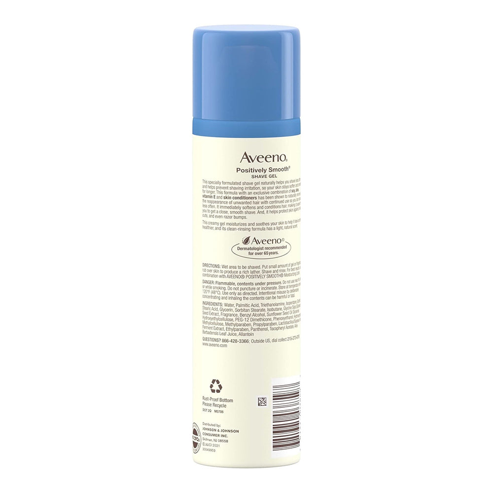 Aveeno Active Naturals Positively Smooth Shave Gel, Lightly Fragranced - 7 Oz
