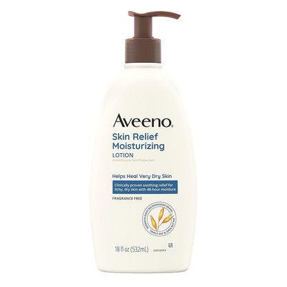 Aveeno Skin Relief Fragrance-Free Moisturizing Lotion For Sensitive Skin, 18 Fl Oz