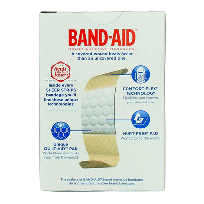 Band Aid Tru-Stay Sheer Strips Adhesive Bandages - 40 Ea
