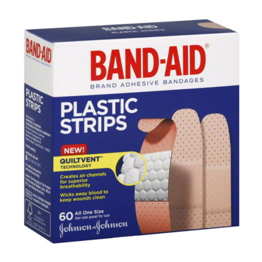 Band-Aid Plastic Adhesive Bandage - Size: 3 / 4 X 3 Inches - 60 Ea