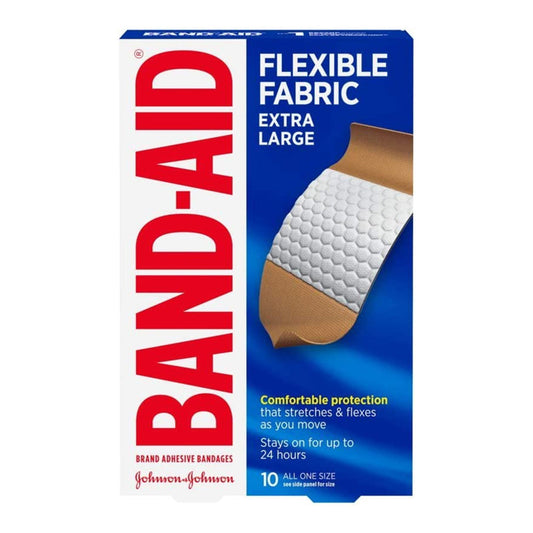 Band-Aid Flexible Fabric Extra Large Adhesive Bandages 10 Ct