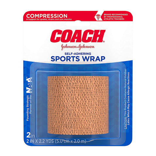 Johnson & Johnson Coach Self-Adhering Elastic Bandage 2 Inch 22 Yards - 1 Ea
