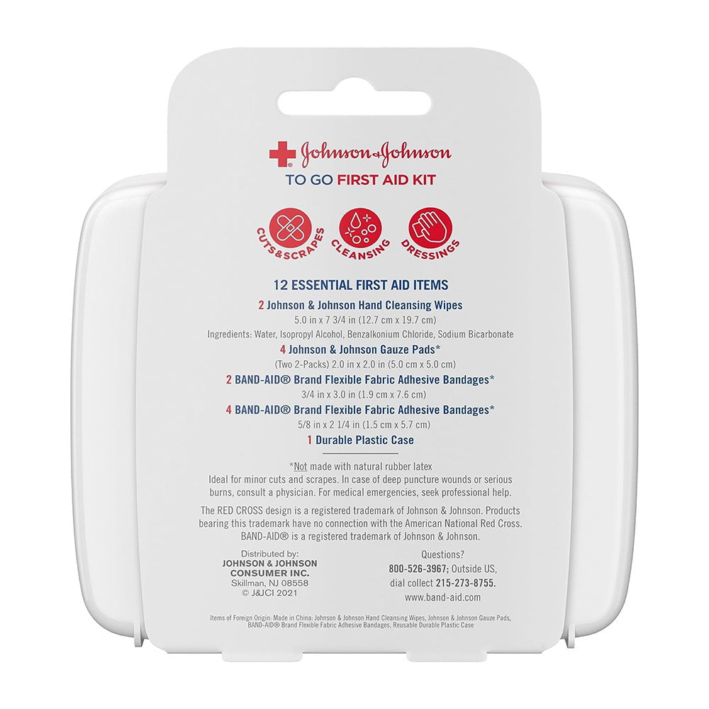 Johnson And Johnson Red Cross First Aid-To-Go Mini First Aid Kit - 1 Count