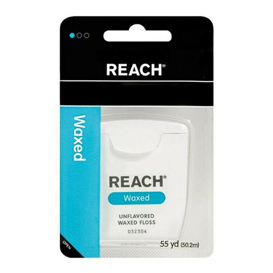 Reach Unflavored Waxed Dental Floss, 55 Yds