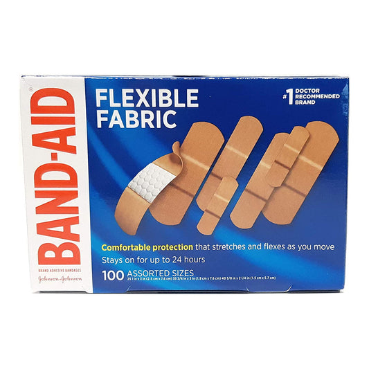 Band Aid Flex Fabric Assorted Bandages - 100 Ea