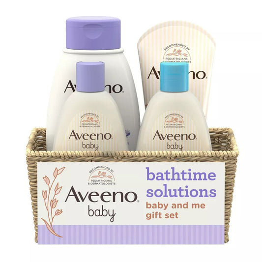Aveeno Baby Mommy & Me Bathtime Gift Set - Baby Wash & Lotion - 1 Ea