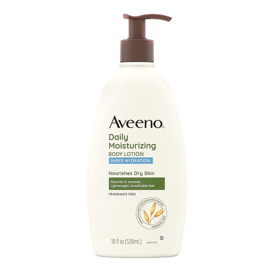 Aveeno Sheer Hydration Daily Moisturizing Fragrance-Free Lotion,18 Fl Oz
