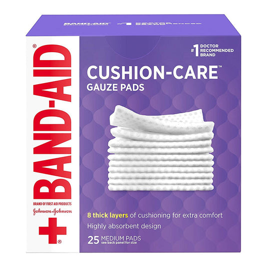 Band-Aid Cushion Care Non-Stick Gauze Pads - 25 Count
