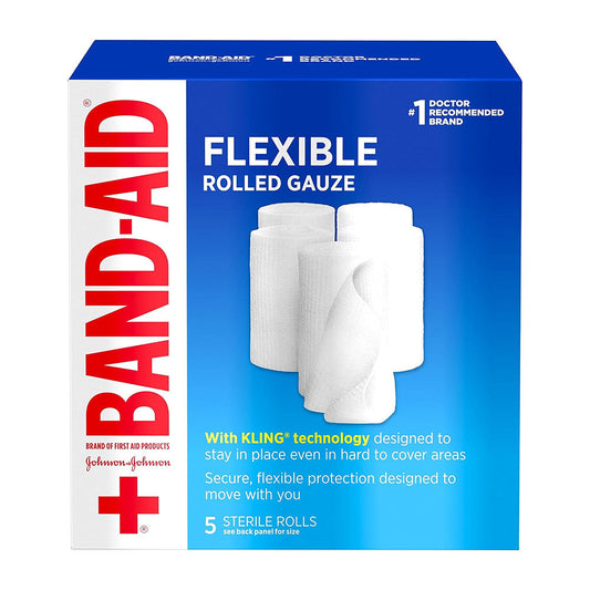 Band Aid First Aid Flexible Sterile Rolled Gauge - 5 Ea