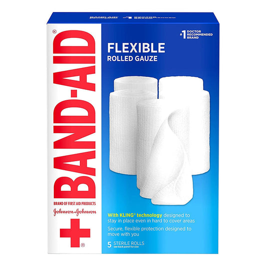 Band-Aid First Aid Covers Kling Large Rolled Gauze, 5 Count