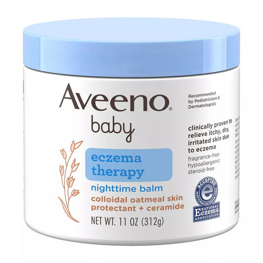 Aveeno Baby Eczema Therapy Nighttime Moisturizing Body Balm, Nourishing Skin ,11 Oz
