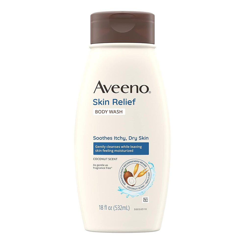Aveeno Skin Relief Body Wash With A Gentle Coconut Scent & Soothing Triple Oat, 18 Fl Oz