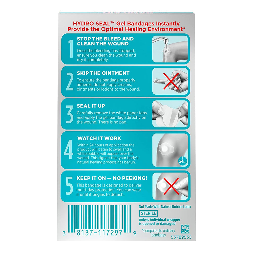 Band -Aid Brand Hydro Seal All Purpose Adhesive Bandages, 10 Ea