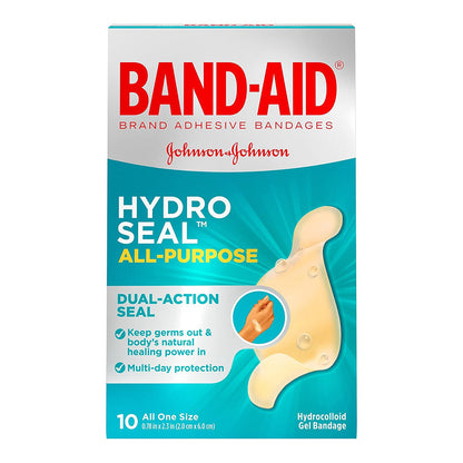 Band -Aid Brand Hydro Seal All Purpose Adhesive Bandages, 10 Ea