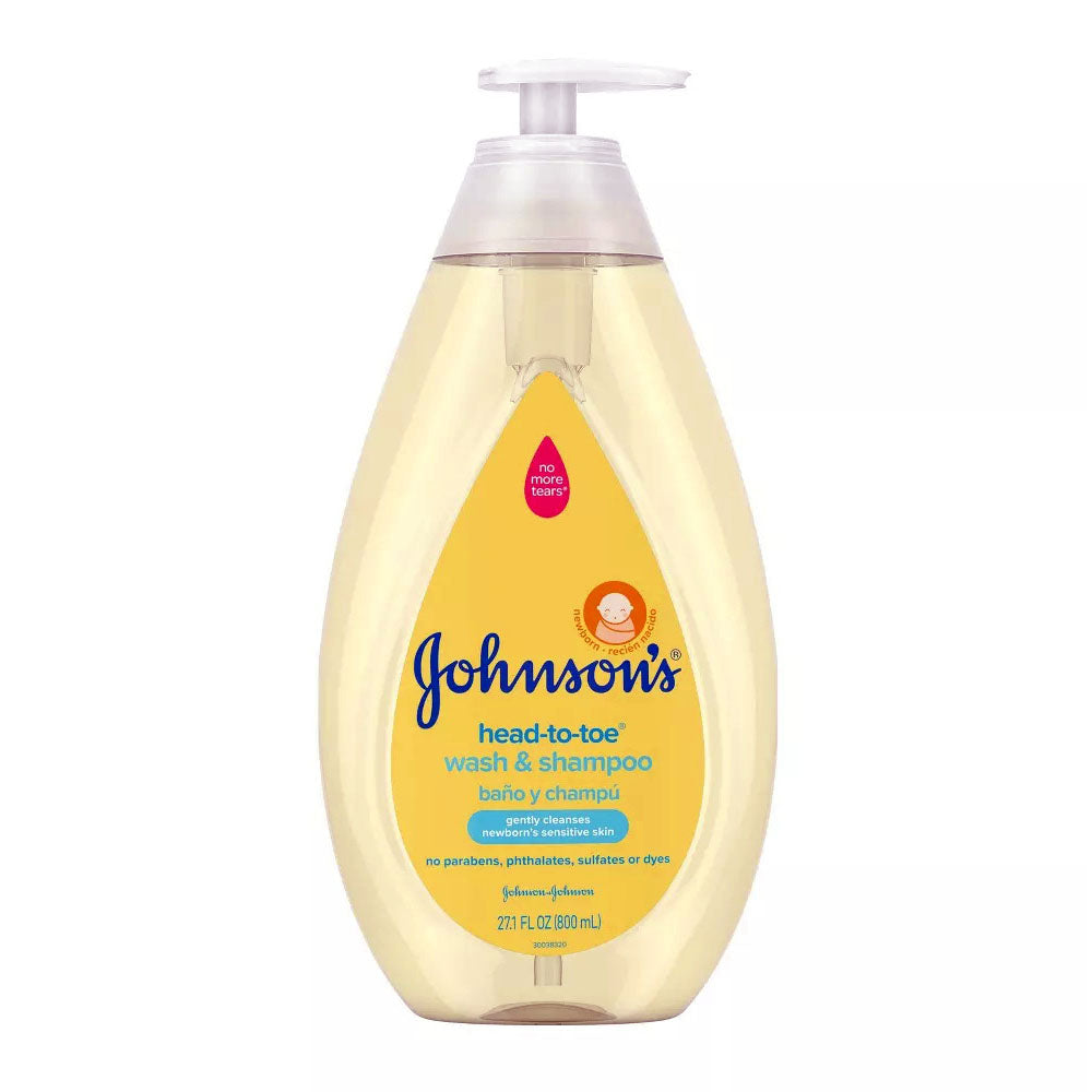Johnson'S Head-To-Toe Gentle Tear-Free Baby & Newborn Wash & Shampoo, 27.1 Fl Oz