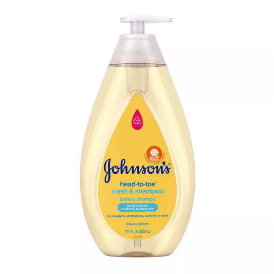 Johnson'S Head-To-Toe Gentle Tear-Free Baby & Newborn Wash & Shampoo, 27.1 Fl Oz