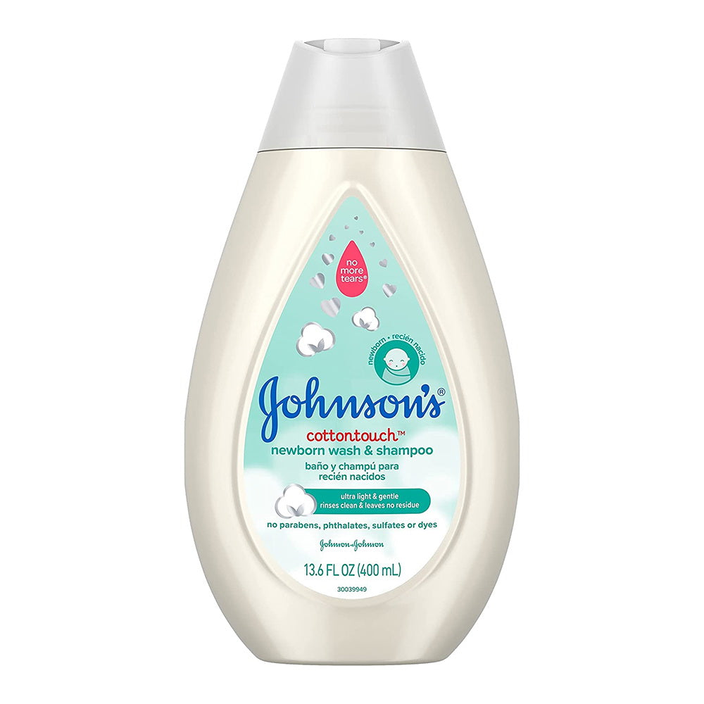 Johnsons Baby Cotton Touch Newborn Wash & Shampoo - 13.6 Ounce
