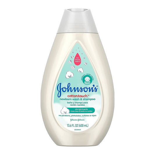 Johnsons Baby Cotton Touch Newborn Wash & Shampoo - 13.6 Ounce
