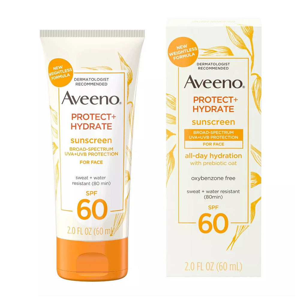 Aveeno Protect + Hydrate Moisturizing Face Sunscreen Lotion With Broad Spectrum Spf 60 ,2 Oz