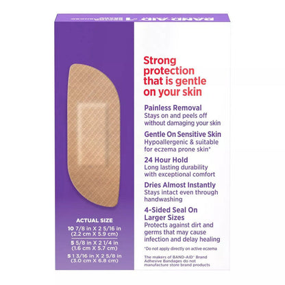Band-Aid Brand Adhesive Bandages For Sensitive Skin, 20 Ct
