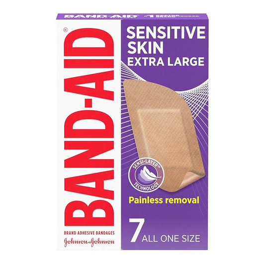 Band-Aid Brand Adhesive Bandages For Sensitive Skin, Hypoallergenic First Aid Bandages ,7Ct