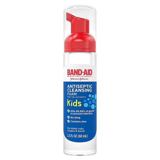 Band-Aid Brand First Aid Antiseptic Cleansing Foam For Kids, 2.3 Fl. Oz