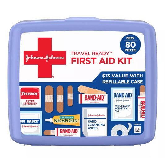 Band-Aid Travel Ready First Aid Kit - 80 Pc