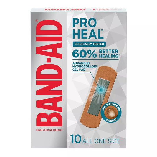 Band-Aid Brand Pro Heal Adhesive Bandages With Hydrocolloid Gel Pad, 10 Ct
