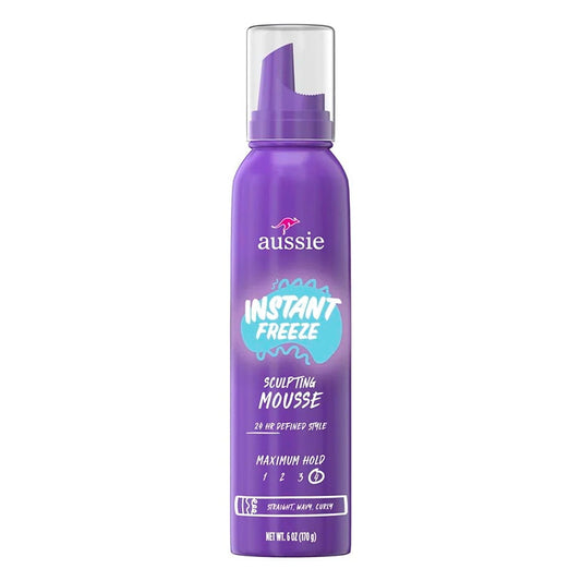 Aussie Instant Freeze Sculpting Mousse Max Hold, 6 Oz